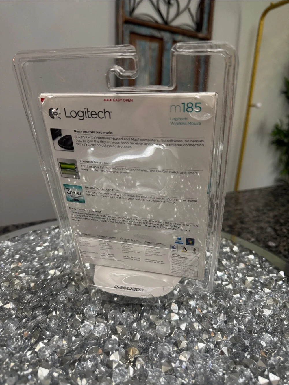 Logitech m185 Wireless Mouse — Black NWT